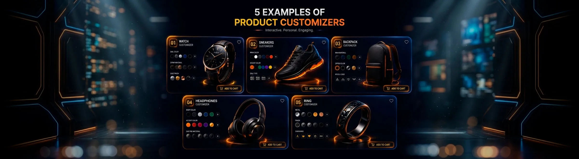 Interactive 2D/3D clothing configurator in action: customer selects fabric, color, cut and hardware in real time, instantly previewing the final product — driving higher conversion and fewer returns for fashion brands.