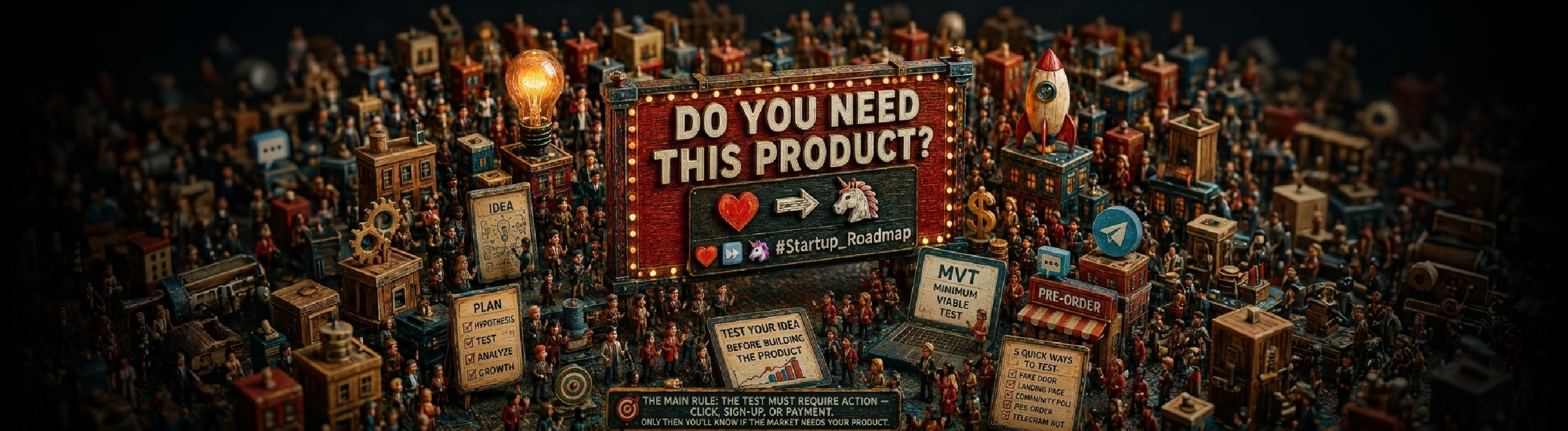 Five no-code demand testing methods for startups: fake door button, smoke test landing page, community survey, presale and video demo — with conversion benchmarks and a real B2B case study using trial access and ROI calculation.