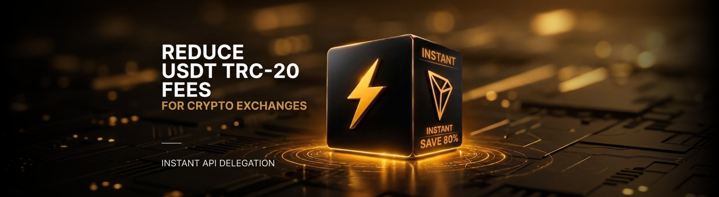 TRON Energy API integration workflow: exchange sends API request before each USDT TRC-20 transfer, receives delegated Energy and Bandwidth in seconds via Stake 2.0 — reducing commission costs by 70–80% compared to on-demand TRX burning.